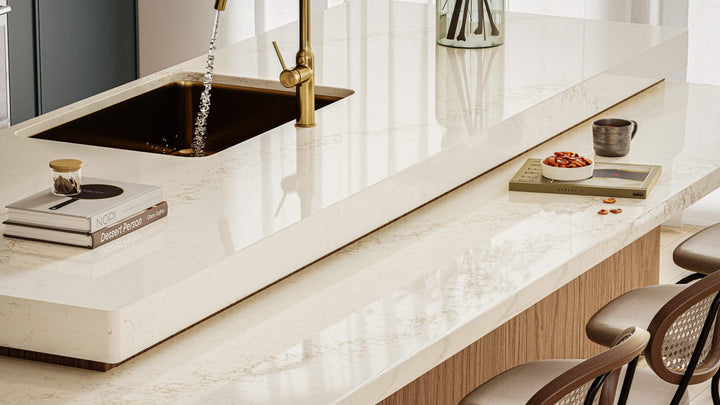 Caesarstone 5132 Celestial Sky quartz surface